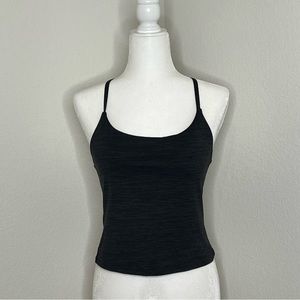 Outdoor Voices Crop Tank Grey and slate little stripes.  Worn 1x size Medium